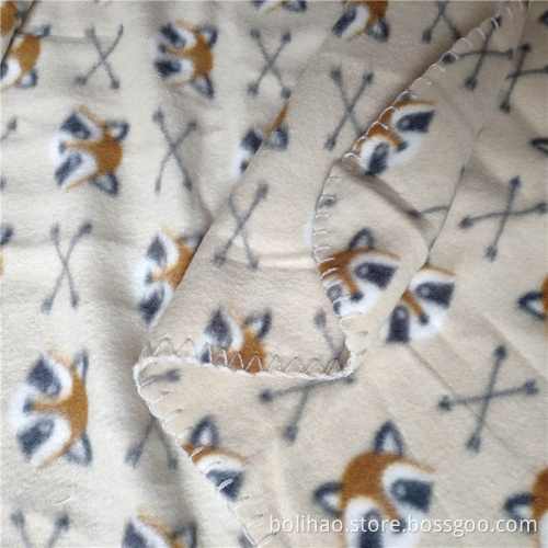 New Design Printed Brushed Polar Fleece Blanket Throws